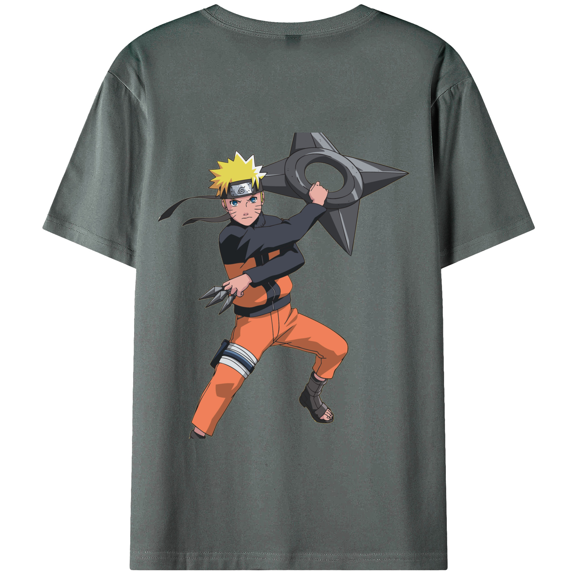 （画像用） NARUTO -ナルト- うずまき ナルト Uzumaki Naruto 綿100％半袖Tシャツ（背面プリント）